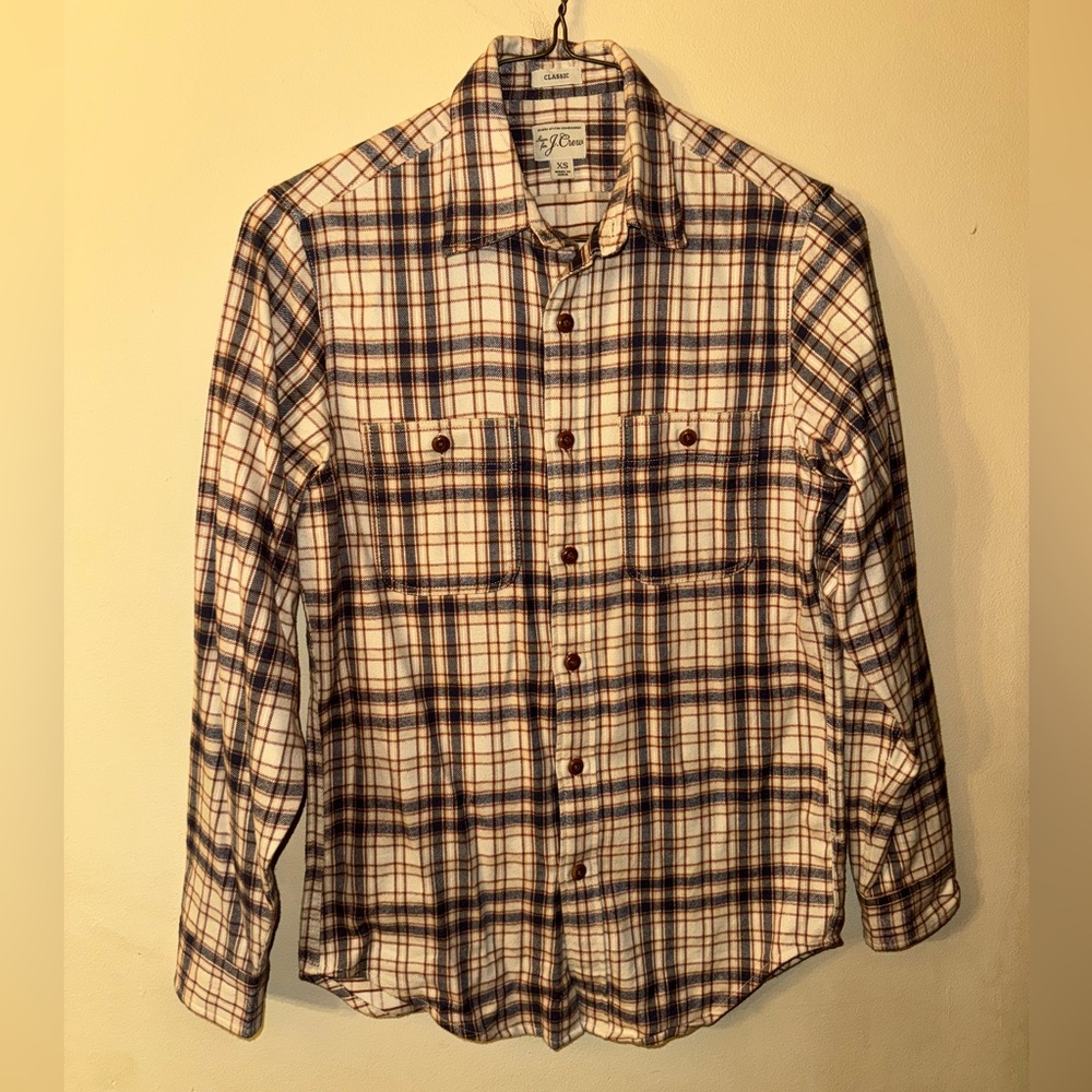 J Crew Men’s Classic-fit Flannel, X-Small